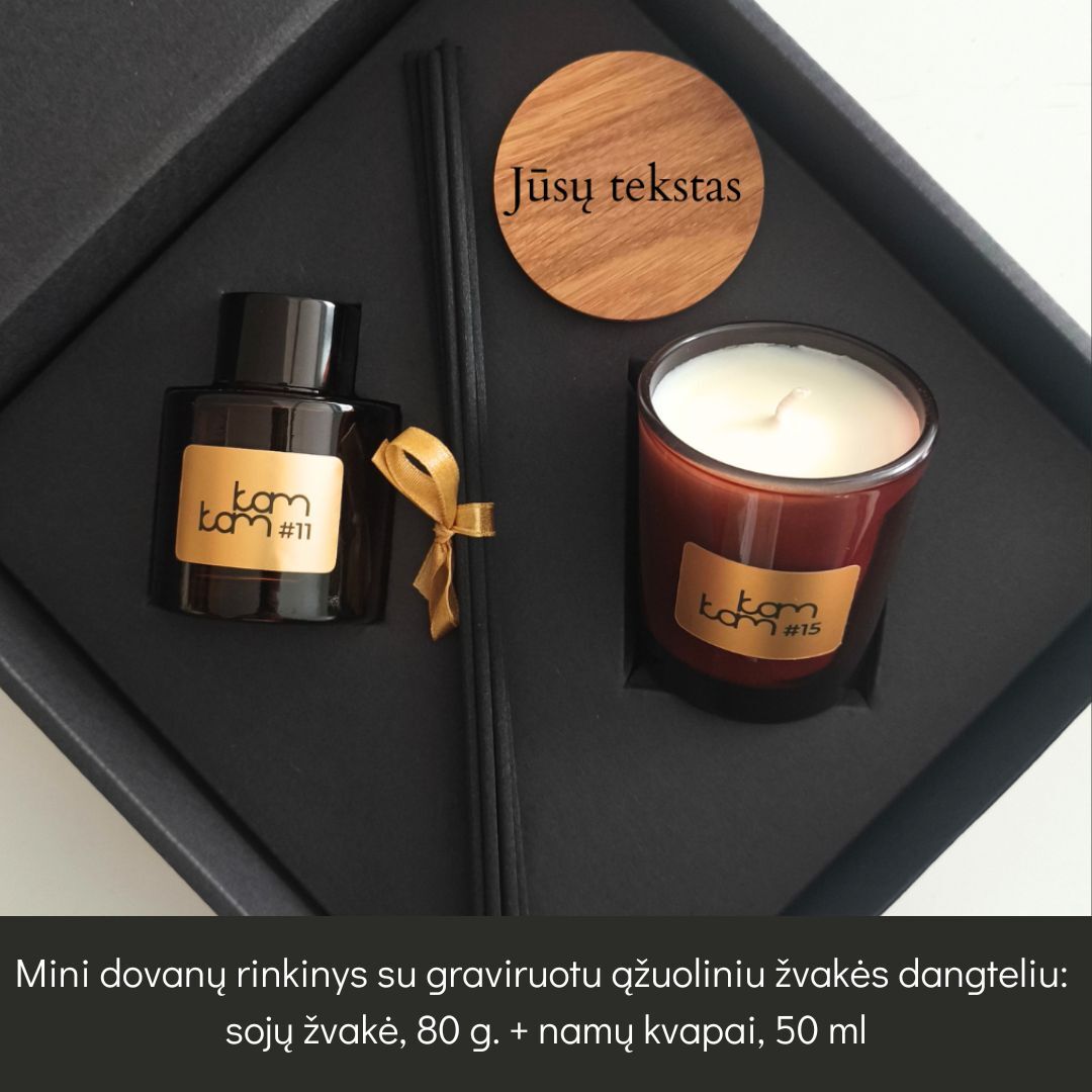 Personalizuotas mini dovanų rinkinys krikšto tėvams / liudininkams