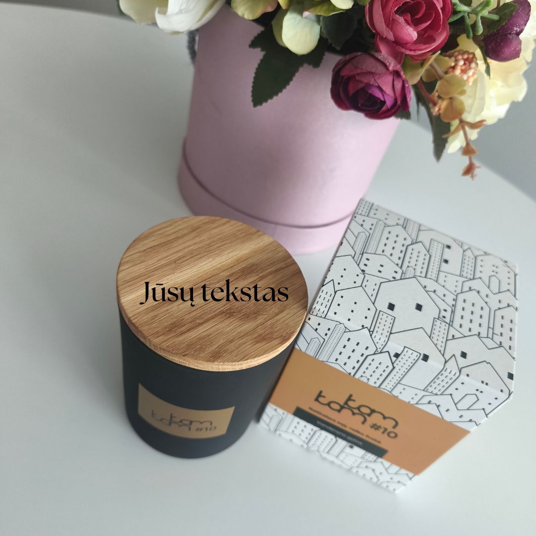 Personalizuota sojų vaško žvakė, 210 g