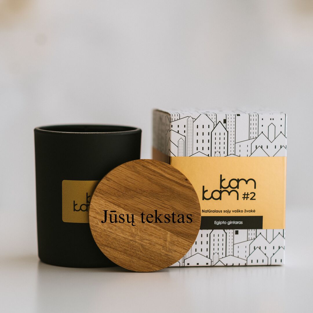 Personalizuota sojų vaško žvakė, 210 g