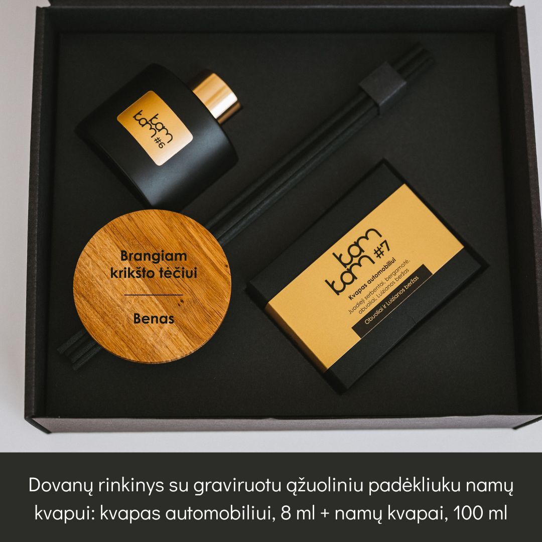 Personalizuotas dovanų rinkinys Nr. 3 krikšto tėvams / liudininkams